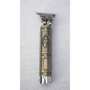 Kemei KM-1974A Cordless Hair Clipper Buddha‎ Gold Silver Tone Razor Shaver